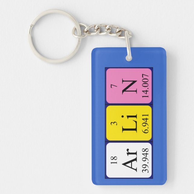 Arlin periodic table name keyring (Front)