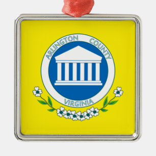 Arlington Flag (Virginia, USA) (Arlington County) Metal Ornament