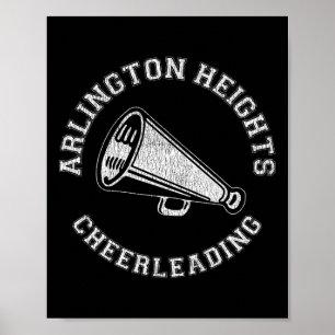 Arlington Heights Cheer Distressed Retro 90's Chee Poster