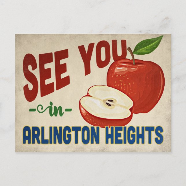 Arlington Heights Illinois Apple - Vintage Travel Postcard (Front)