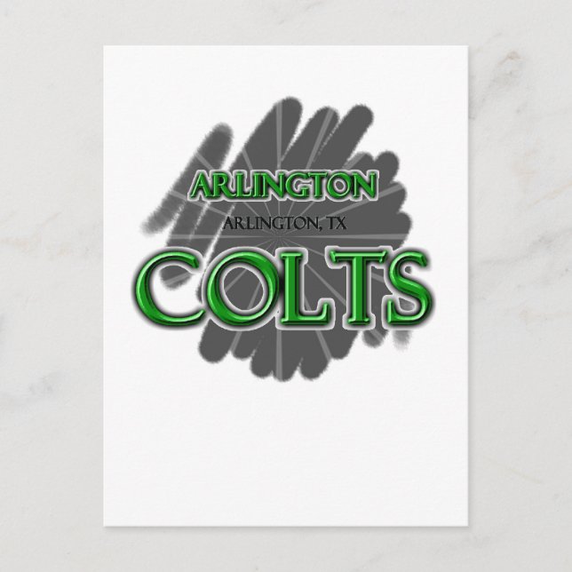 Arlington High School Colts - Arlington, TX Postcard (Front)
