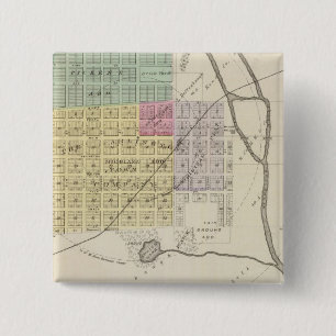 Arlington, Kansas 2 Inch Square Button