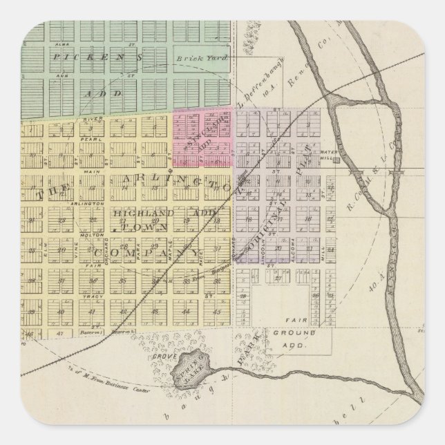 Arlington, Kansas Square Sticker (Front)