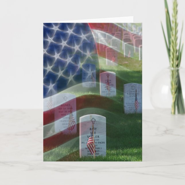 Arlington National Cemetery, American Flag Card (Front)