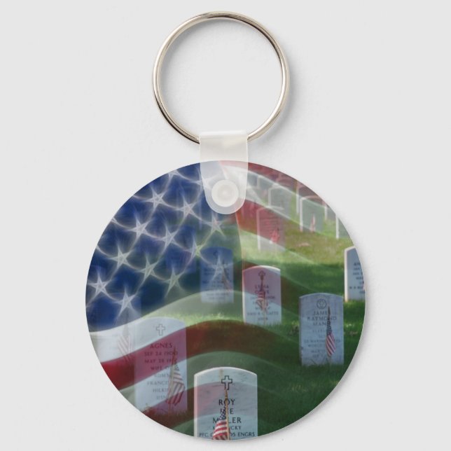 Arlington National Cemetery, American Flag Keychain (Front)