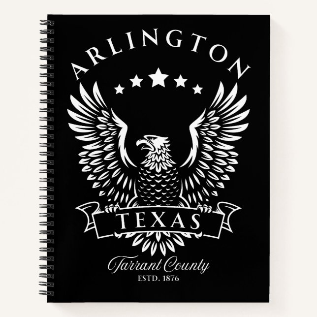 Arlington Tarrant County Texas Vintage Eagle Notebook (Front)