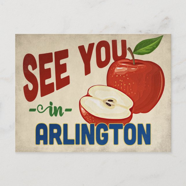 Arlington Texas Apple - Vintage Travel Postcard (Front)