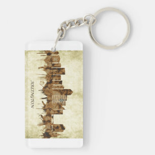 Arlington Texas Cityscape Keychain