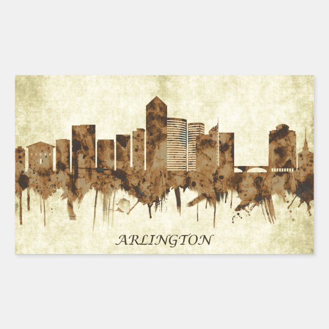 Arlington Texas Cityscape Sticker (Front)