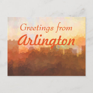ARLINGTON, TEXAS SKYLINE - In the Clouds Postcard