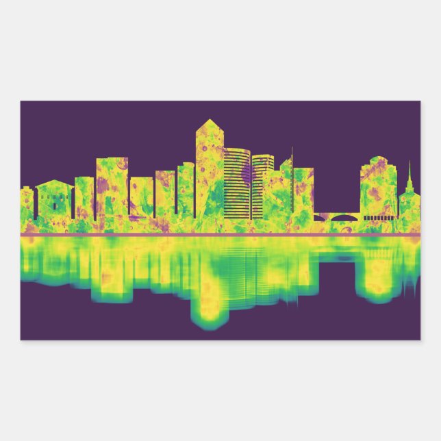 Arlington Texas Skyline Sticker (Front)