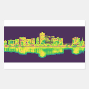 Arlington Texas Skyline Sticker