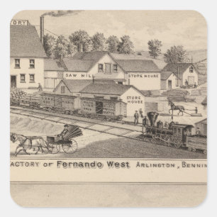 Arlington Vermont Square Sticker