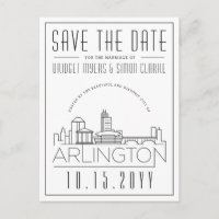 Arlington Wedding | Stylized Skyline Save the Date