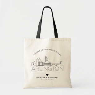 Arlington Wedding   Stylized Skyline Tote Bag