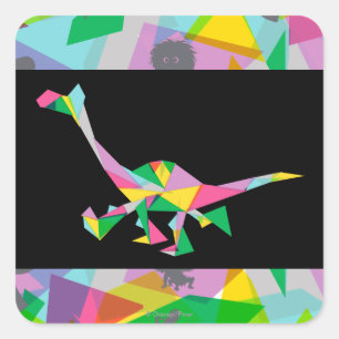 Arlo Abstract Silhouette Square Sticker