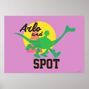 Arlo And Spot Sunset Poster