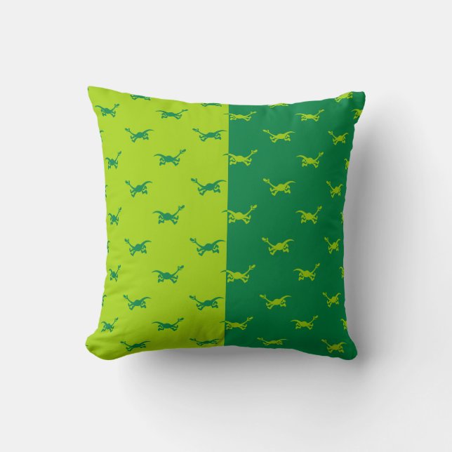 Arlo Half Colour Running Throw Pillow (Front)