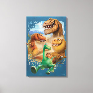 Arlo, Spot, and Ranchers In Forest Canvas Print