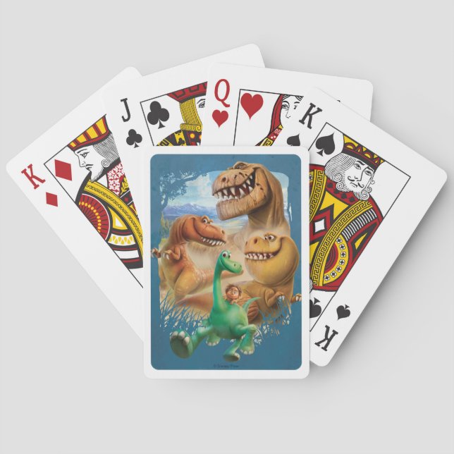 Arlo, Spot, and Ranchers In Forest Playing Cards (Back)