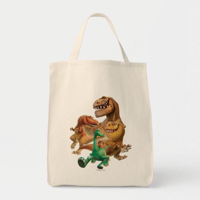Arlo, Spot, and Ranchers In Forest Tote Bag (Front)