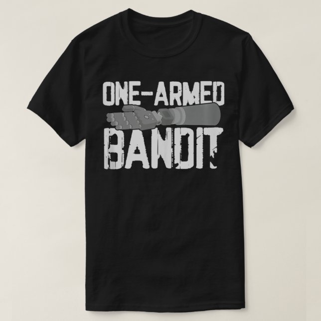 Arm Amputee  Funny Humour Amputation Support Joke  T-Shirt (Design Front)