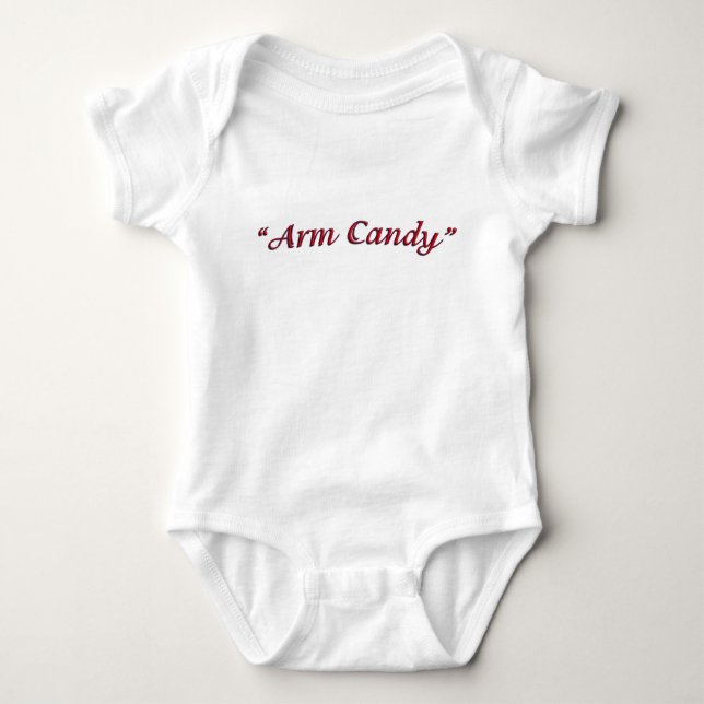 arm candy baby bodysuit (Front)