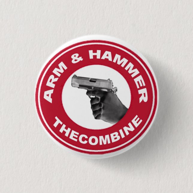 Arm & Hammer 1 Inch Round Button (Front)