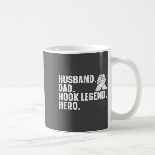 Arm Wrestling Arm Wrestler Husband. Dad. Hook Lege Coffee Mug (Right)