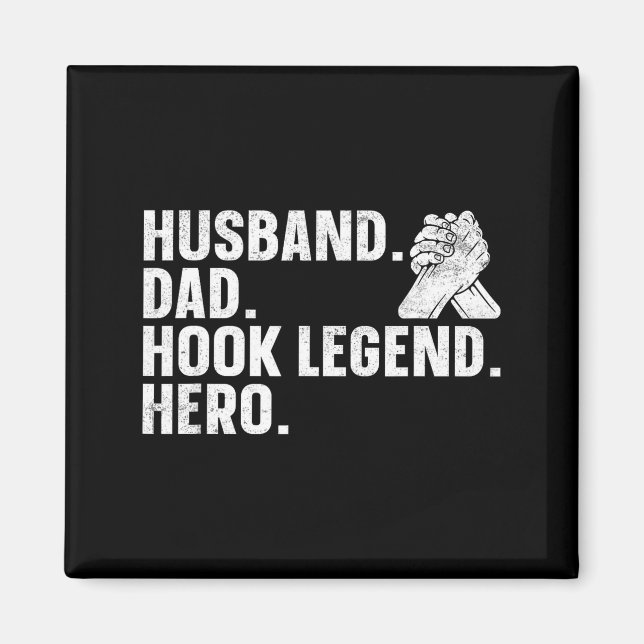 Arm Wrestling Arm Wrestler Husband. Dad. Hook Lege Magnet (Front)