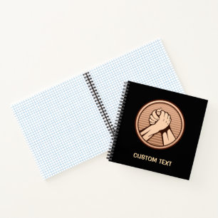 Arm wrestling Bronze Notebook