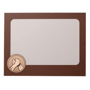 Arm wrestling Bronze Notepad