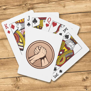 Arm wrestling Bronze Playing Cards