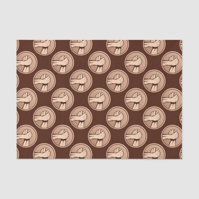 Arm wrestling Bronze Tissue Paper (Front)