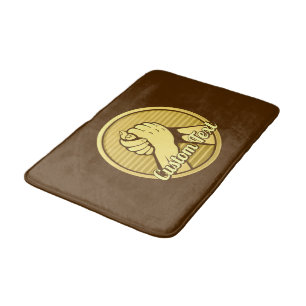 Arm Wrestling Gold Bath Mat