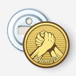Arm wrestling Gold Bottle Opener
