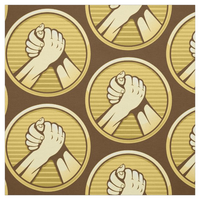 Arm Wrestling Gold Fabric (Swatch)