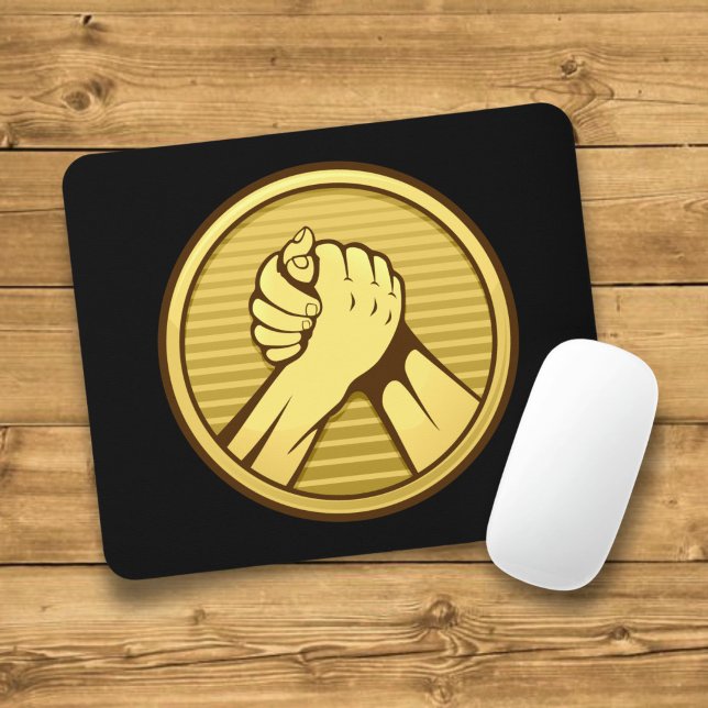 Arm wrestling Gold Mouse Pad (Creator Uploaded)