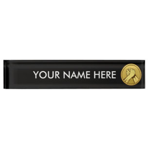 Arm wrestling Gold Nameplate