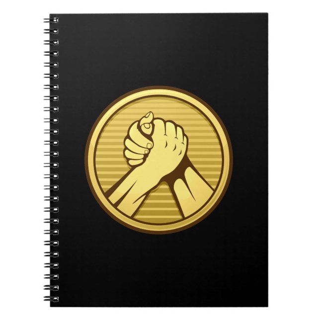 Arm wrestling Gold Notebook (Front)