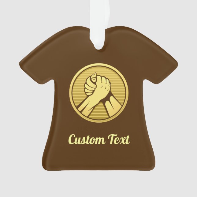 Arm wrestling Gold Ornament (Front)