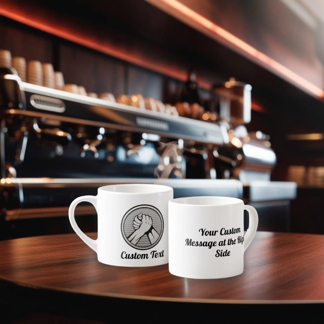 Arm wrestling Silver Espresso Cup (Creator Uploaded)