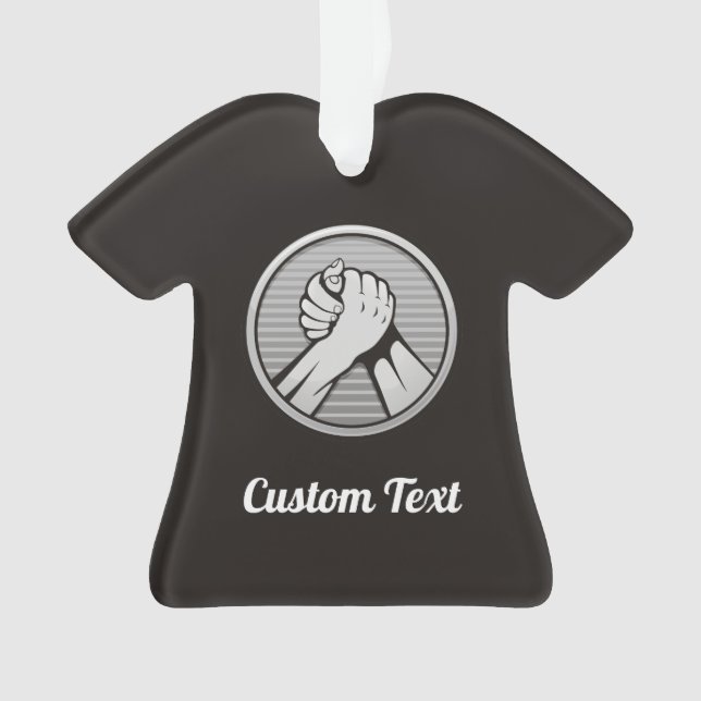 Arm wrestling Silver Ornament (Front)