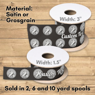 Arm wrestling Silver Satin Ribbon