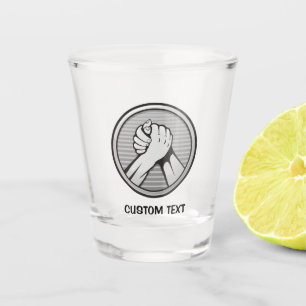 Arm wrestling Silver Shot Glass
