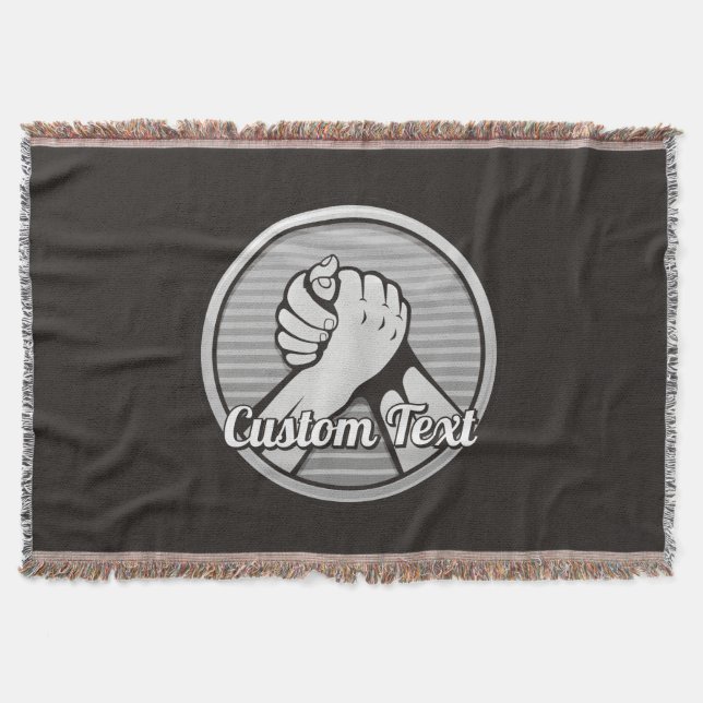 Arm wrestling Silver Throw Blanket (Front)