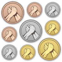 Arm Wrestling Sticker Set