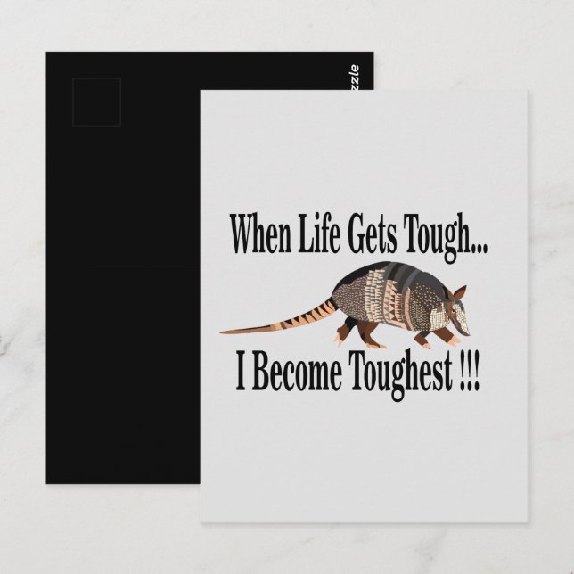 Armadillo Animal Inspirational Postcard (Front/Back)