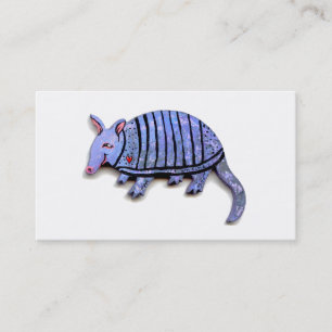 Armadillo art fun cute happy unique armadillos business card