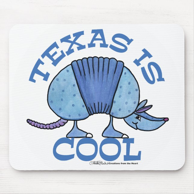 Armadillo Blue-Texas is Cool Mouse Pad (Front)